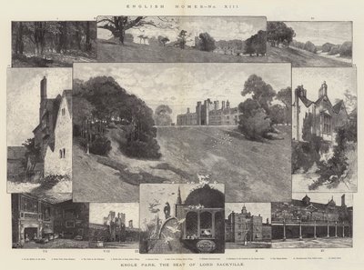 Knole Park, de zetel van Lord Sackville door Charles Auguste Loye